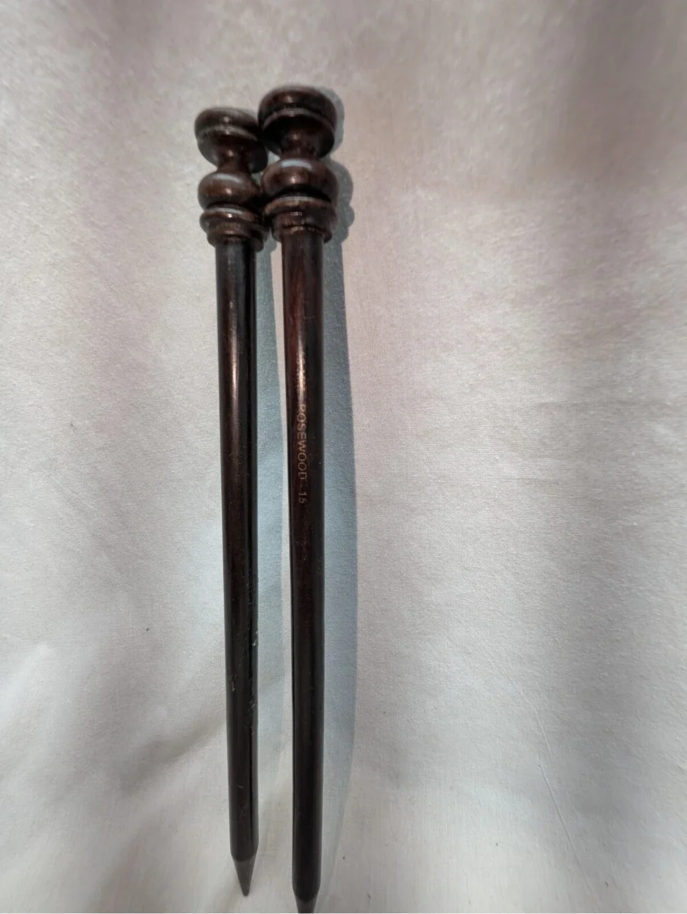 Rosewood 10mm 15 inch knitting needles